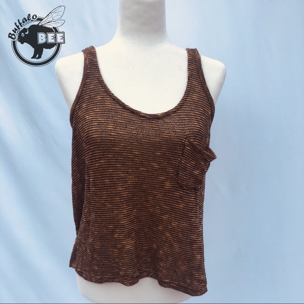 Andrea Jovine marled black and yellow tank top s